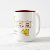 Tasse 2 Couleurs Toujours & Éternellement Drapeau Lesbien Coucher d (Devant droit)