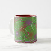 Tasse 2 Couleurs Tour abstrait moderne (Devant gauche)