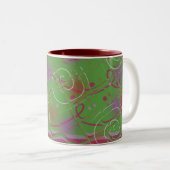 Tasse 2 Couleurs Tour abstrait moderne (Devant droit)