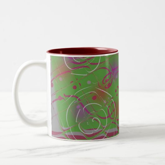 Tasse 2 Couleurs Tour abstrait moderne (Gauche)