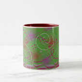 Tasse 2 Couleurs Tour abstrait moderne (Centre)