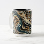 Tasse 2 Couleurs Tourbillon Imprimé Léopard Abstrait (Devant gauche)