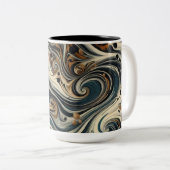 Tasse 2 Couleurs Tourbillon Imprimé Léopard Abstrait (Devant droit)