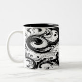 Tasse 2 Couleurs Tourbillonnant noir et blanc (Gauche)