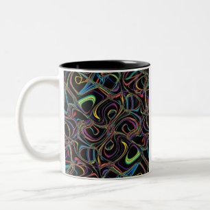Tasse 2 Couleurs Tournants Abstraits de Lumières de Nuit
