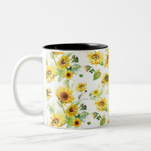 Tasse 2 Couleurs Tournesol aquarelle