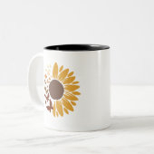 Tasse 2 Couleurs Tournesol et papillons (Devant gauche)