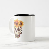 Tasse 2 Couleurs Tournesol Sugar Crâne (Devant gauche)