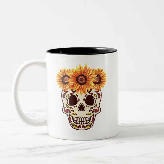 Tasse 2 Couleurs Tournesol Sugar Crâne (Gauche)