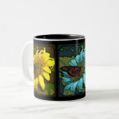 Tasse 2 Couleurs 'Tournesols peints (Devant gauche)