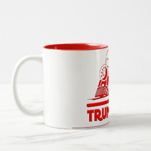 TASSE 2 COULEURS TOUS À BORD DU TRAIN TRUMP MAGA GEAR