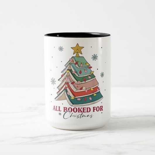 Tasse 2 Couleurs Tous Réservés Pour Noël Livre Arbre de Noël Lumièr (Centre)