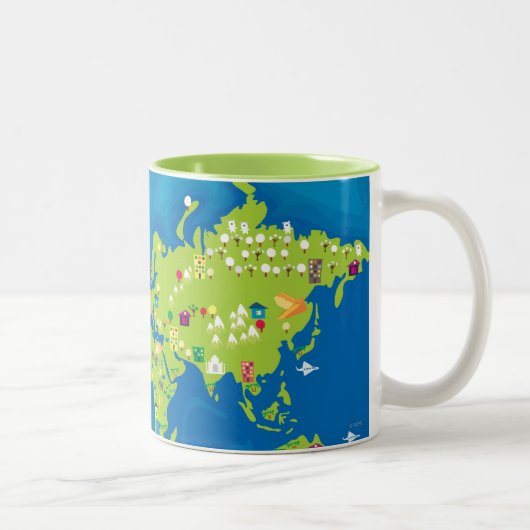 Tasse 2 Couleurs Tout autour du monde (Droit)