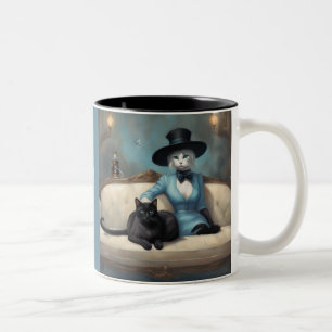 Tasse 2 Couleurs Tout avec style chat noir chat blanc