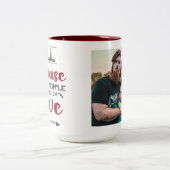 Tasse 2 Couleurs Tout ça parce que deux personnes sont tombées amou (Centre)