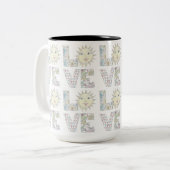 Tasse 2 Couleurs Tout ce dont vous avez besoin, c'est l'Amour...tas (Devant gauche)