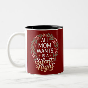Tasse 2 Couleurs Tout ce que maman veut pour Noël est une nuit sile
