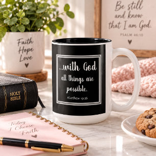Tasse 2 Couleurs Tout est Possible Inspirant en Noir et Blanc