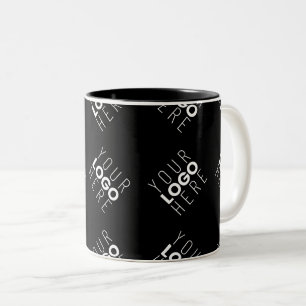 Tasse 2 Couleurs Tout logo ou image téléchargée Motif éparpillé