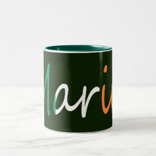 Tasse 2 Couleurs Tout nom figurant sur le drapeau irlandais