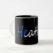 Tasse 2 Couleurs Tout nom superposé sur le drapeau écossais (Devant gauche)