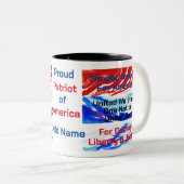 Tasse 2 Couleurs Tout Simplement Pour L'Amérique Une Nation (Devant droit)
