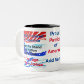 Tasse 2 Couleurs Tout Simplement Pour L'Amérique Une Nation (Devant gauche)