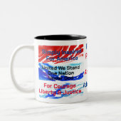 Tasse 2 Couleurs Tout Simplement Pour L'Amérique Une Nation (Gauche)