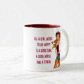 Tasse 2 Couleurs "Tout Un Diva Fille Doit Être Heureux..." (Devant droit)