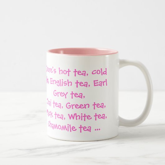 Tasse 2 Couleurs Toutes sortes de thé (Droit)