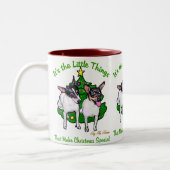 Tasse 2 Couleurs Toy Fox Terrier Cadeaux de Noël (Gauche)