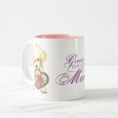 Tasse 2 Couleurs Toy Poodle Heart Maman (Devant gauche)