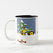 Tasse 2 Couleurs Tracteur pour Noël (Gauche)