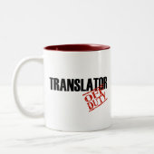 TASSE 2 COULEURS TRADUCTEUR QUI N'EST PAS DE SERVICE (Gauche)