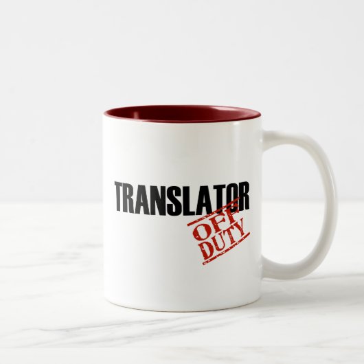 TASSE 2 COULEURS TRADUCTEUR QUI N'EST PAS DE SERVICE (Droit)