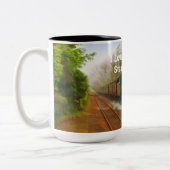 Tasse 2 Couleurs Train à vapeur ferroviaire pour Trainspotspotters  (Gauche)