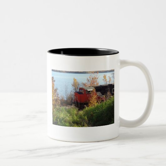 Tasse 2 Couleurs Train d'automne (Droit)