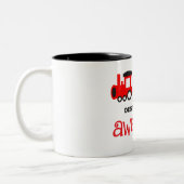 Tasse 2 Couleurs Train de but - destination : impressionnant - (Gauche)