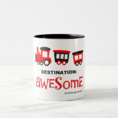 Tasse 2 Couleurs Train de but - destination : impressionnant - (Centre)