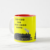 Tasse 2 Couleurs Train Vintage amusant (Devant gauche)