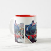 TASSE 2 COULEURS TRAINS À VAPEUR DE NOËL (Devant gauche)