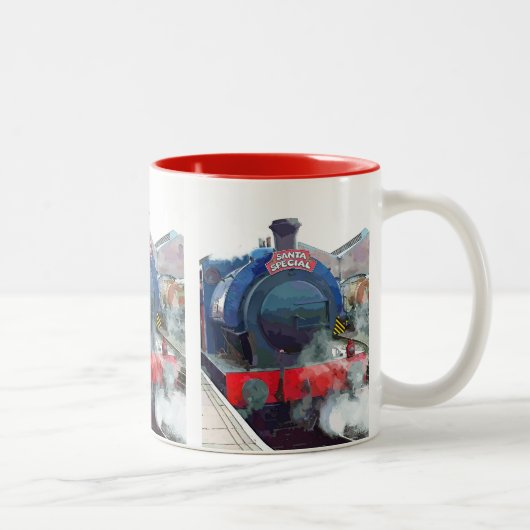 TASSE 2 COULEURS TRAINS À VAPEUR DE NOËL (Droit)