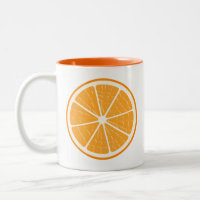 Tranches de fruits stylisées orange