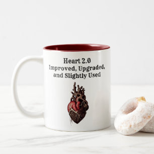 Tasse 2 Couleurs Transplantation cardiaque Funny Victorian Steampun