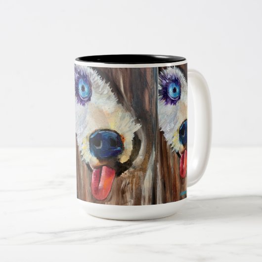 Tasse 2 Couleurs Transport de marionnettes en Alaska (Devant droit)