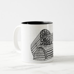 Tasse 2 Couleurs Traps de homard Traps à café à deux tons