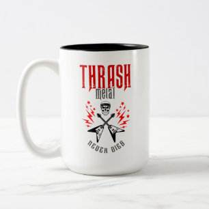 Tasse 2 Couleurs Trash Metal ne meurt jamais