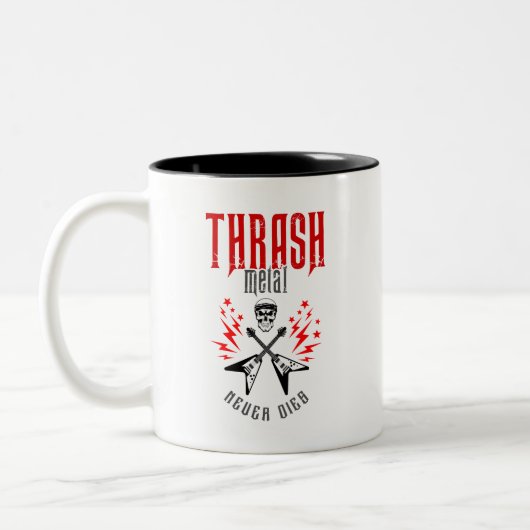 Tasse 2 Couleurs Trash Metal ne meurt jamais (Gauche)