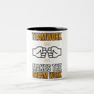 Tasse 2 Couleurs Travail d'équipe Rêve Travail de rêve Appréciation