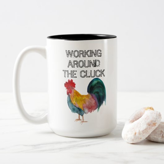 Tasse 2 Couleurs Travailler autour du clou (Avec donut)